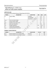 TDA1565TH/N1C Datasheet Page 7