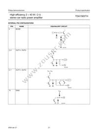 TDA1565TH/N1C Datasheet Page 21