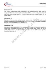 TDA16888GGEGHUMA1 Datasheet Page 16