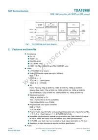 TDA19988BHN/C1 Datasheet Page 2