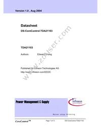 TDA21103 Datasheet Cover