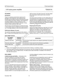 TDA2611A/N5 Datasheet Page 13