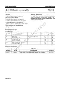 TDA2615/N1 Datasheet Page 2