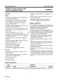 TDA3681ATH/N1C Datasheet Page 2