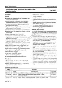 TDA3681J/N2C Datasheet Page 2