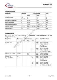 TDA4916GGHUMA1 Datasheet Page 13