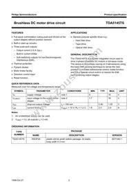 TDA5145TS/C1 Datasheet Page 2