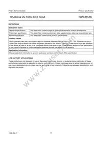 TDA5145TS/C1 Datasheet Page 17