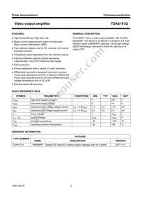 TDA6111Q/N4 Datasheet Page 2