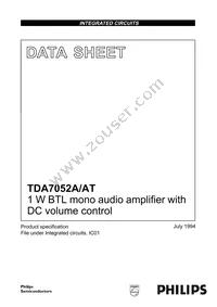 TDA7052AT/N2 Datasheet Cover