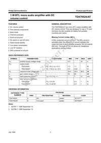 TDA7052AT/N2 Datasheet Page 2