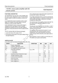TDA7052AT/N2 Datasheet Page 4