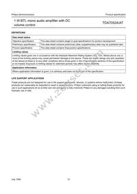 TDA7052AT/N2 Datasheet Page 12