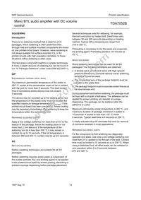 TDA7052B/N1 Datasheet Page 13