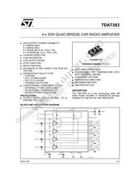 TDA7383 Datasheet Cover