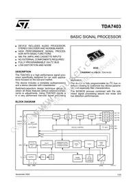 TDA7403DTR Datasheet Cover