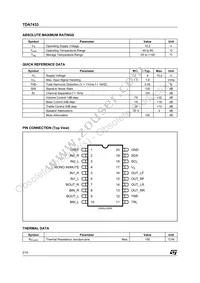 TDA7433D013TR Datasheet Page 2