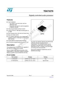 TDA7437N Datasheet Cover