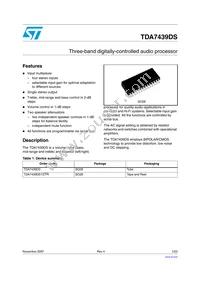 TDA7439DS Datasheet Cover