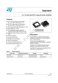 TDA7491P Datasheet Cover