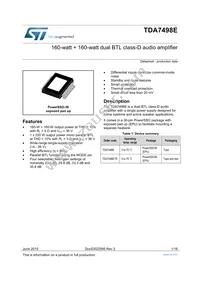 TDA7498E Datasheet Cover