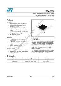 TDA7501 Datasheet Cover