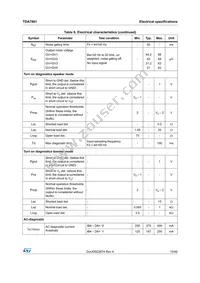 TDA7801SM Datasheet Page 15