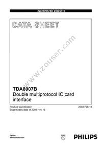 TDA8007BHL/C2 Datasheet Cover