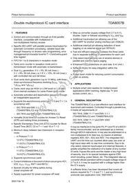 TDA8007BHL/C2 Datasheet Page 3