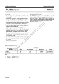 TDA8501/N1 Datasheet Page 2
