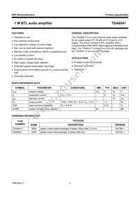 TDA8541T/N1 Datasheet Page 2
