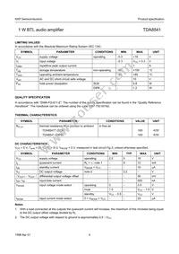 TDA8541T/N1 Datasheet Page 4