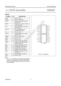 TDA8542AT/N1 Datasheet Page 4