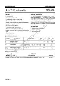 TDA8542TS/N1 Datasheet Page 2