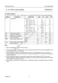 TDA8542TS/N1 Datasheet Page 7