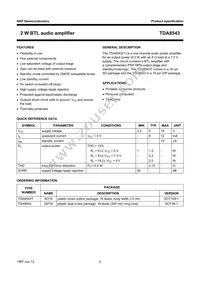 TDA8543T/N1 Datasheet Page 2