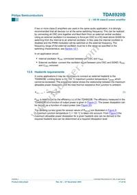 TDA8920BJ/N2 Datasheet Page 17