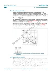 TDA8922BJ/N2 Datasheet Page 17