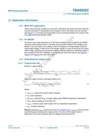 TDA8922CJ/N1 Datasheet Page 17
