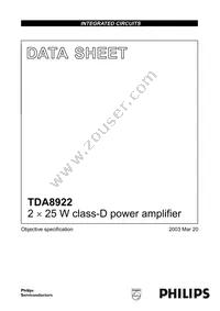 TDA8922TH/N1 Datasheet Cover