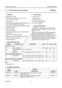 TDA8922TH/N1 Datasheet Page 3
