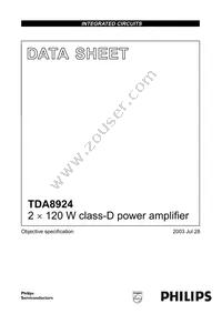 TDA8924TH/N2 Datasheet Cover