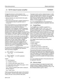 TDA8924TH/N2 Datasheet Page 17