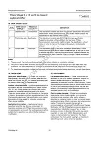 TDA8925ST/N1 Datasheet Page 22