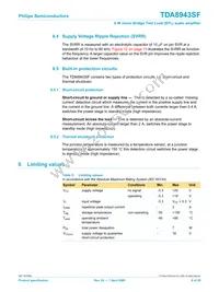 TDA8943SF/N1 Datasheet Page 6