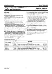 TDA9818T/V1 Datasheet Page 2