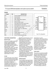 TDA9830T/V1 Datasheet Page 4