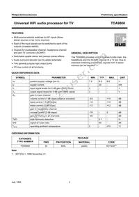 TDA9860/V2 Datasheet Page 2