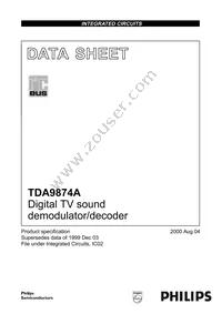 TDA9874AH/V2 Datasheet Cover