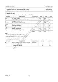 TDA9875AH/V2 Datasheet Page 21